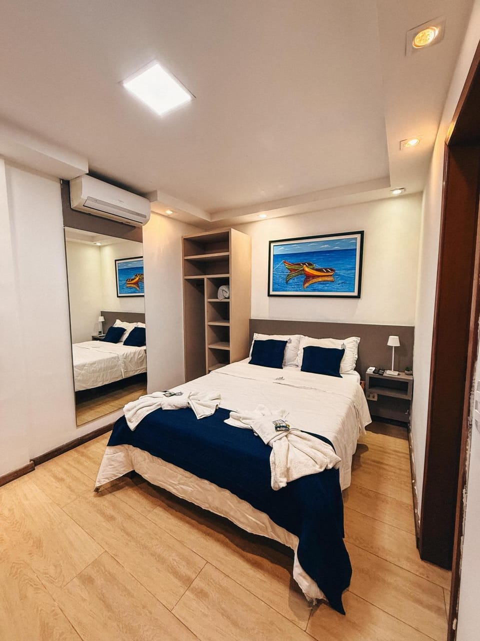 Bed, Photo of the whole room, Bedroom, towels, wardrobe