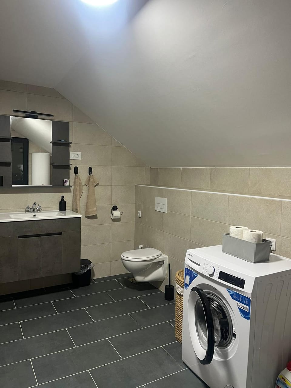Toilet, Bathroom, washing machine