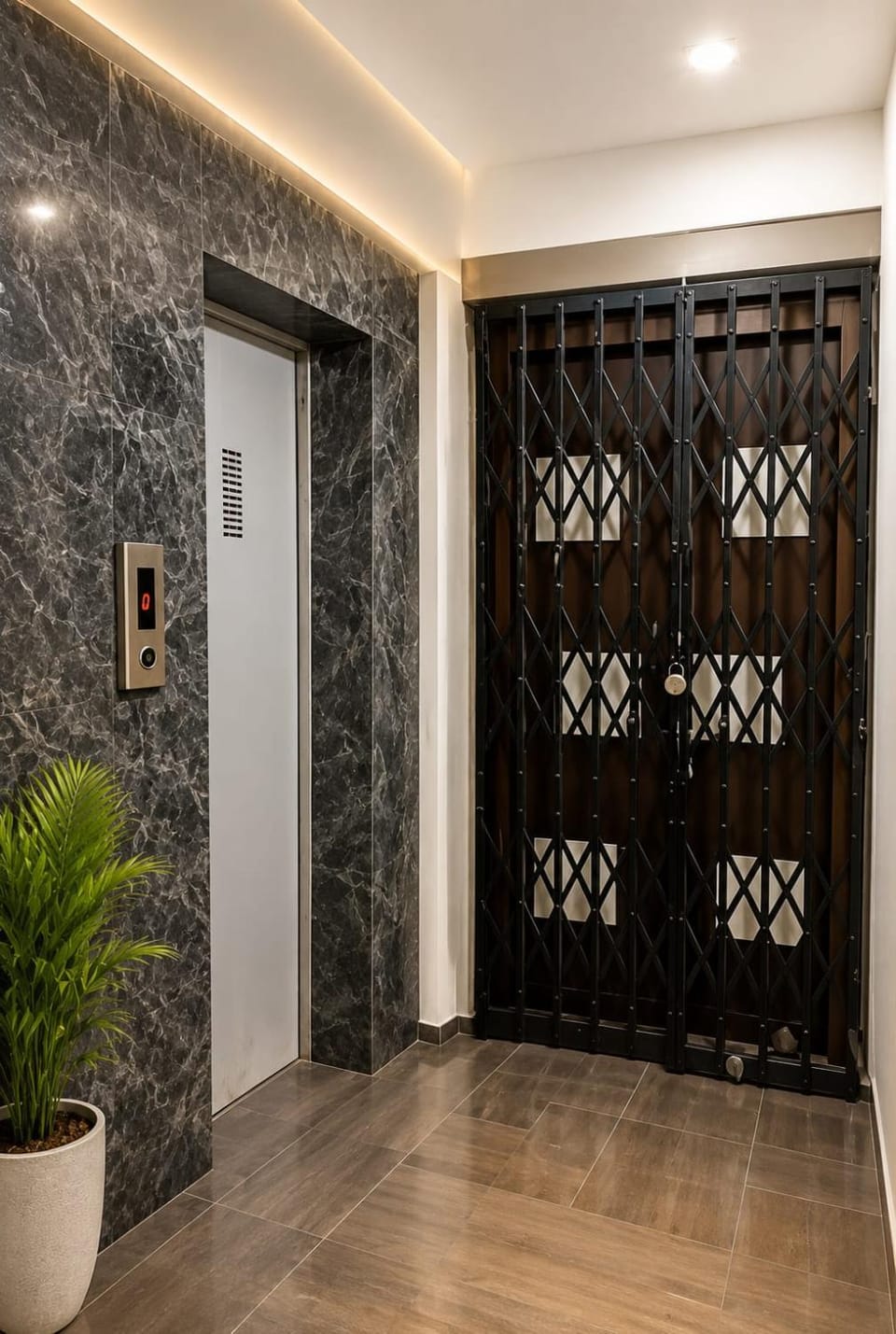 Property building, elevator