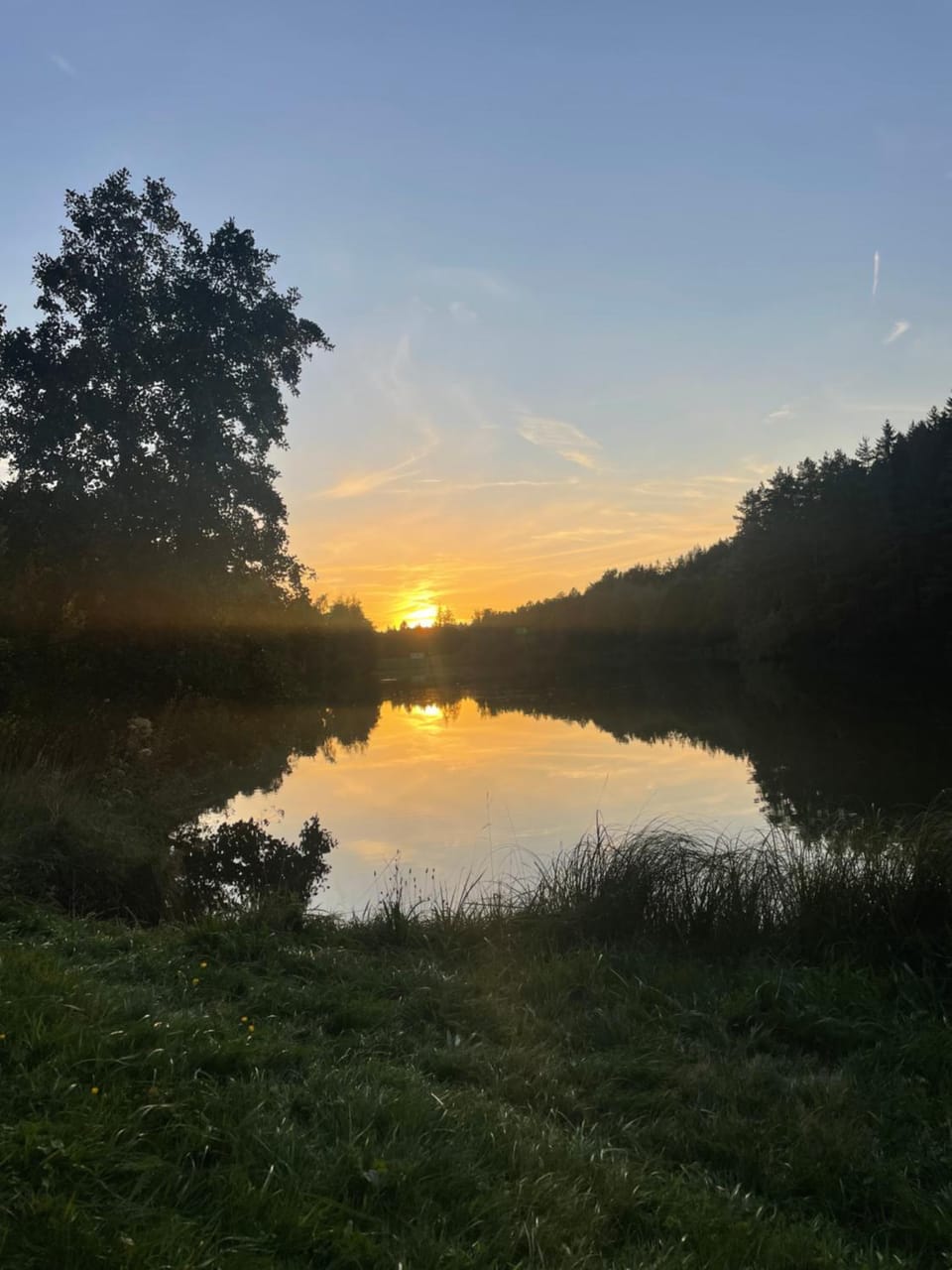Natural landscape, Lake view, Sunset