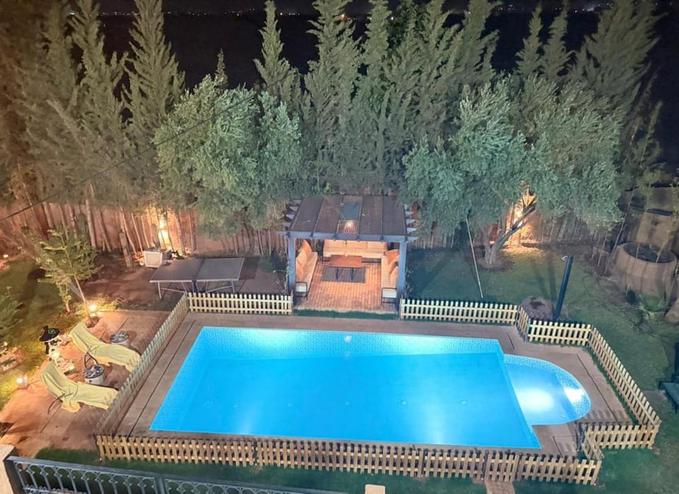 Night, Garden view, Pool view, Swimming pool
