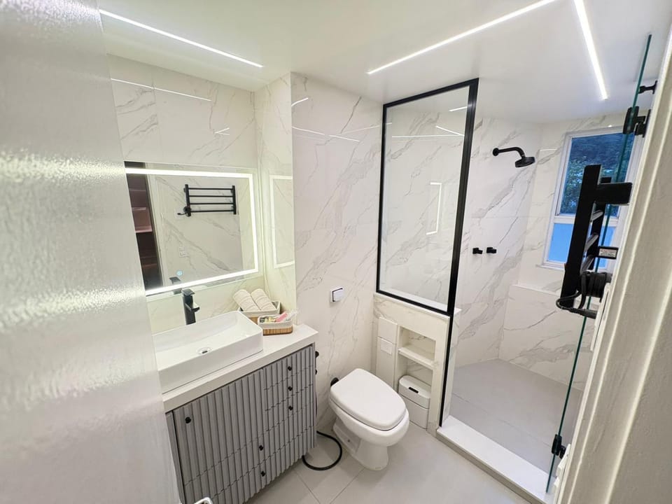 Shower, Toilet, Bathroom, towels