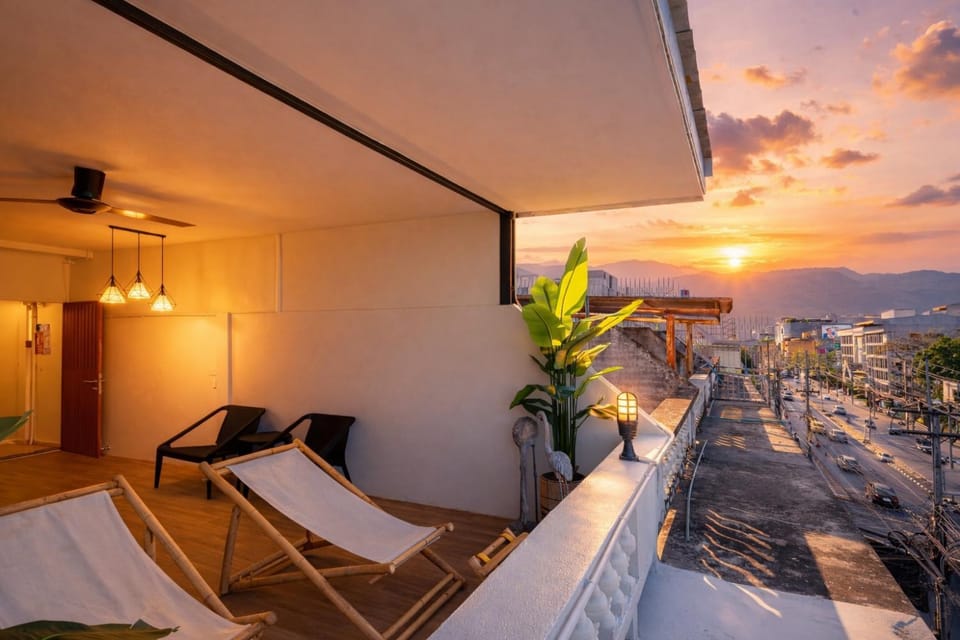 View (from property/room), Balcony/Terrace, City view, Sunset