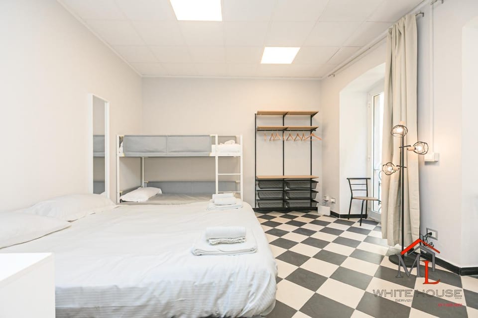 Photo of the whole room, bunk bed, wardrobe