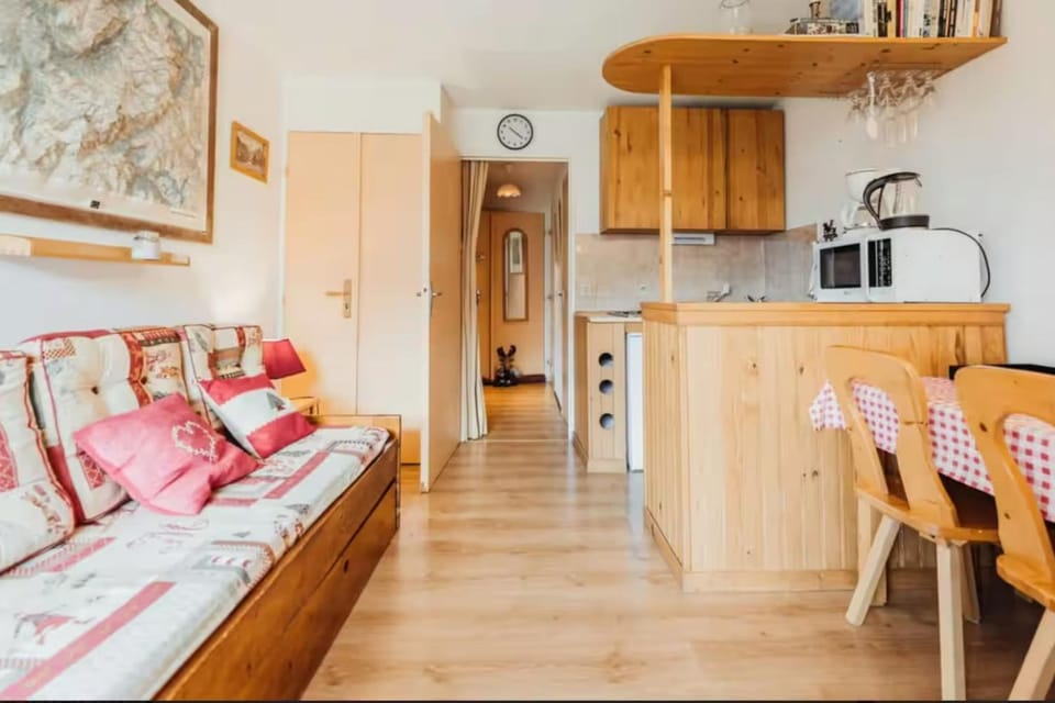 Cozy studio with balcony and Mont Blanc view Apartment in Saint-Gervais-Bains