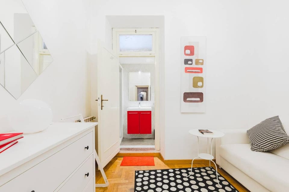 Bathroom, Seating area, Bedroom