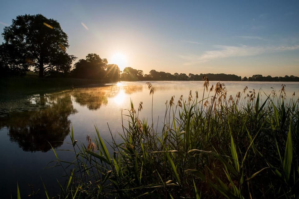 Natural landscape, Fishing, Canoeing, Lake view, Sunrise