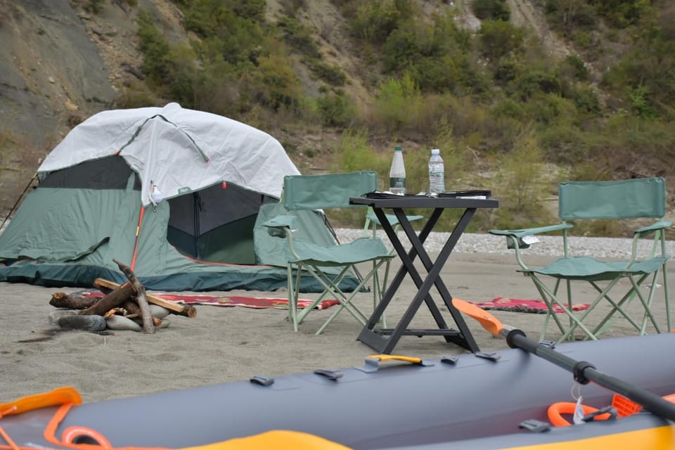 Wild Camping Vjosa Campground/ 
RV Resort in Europe