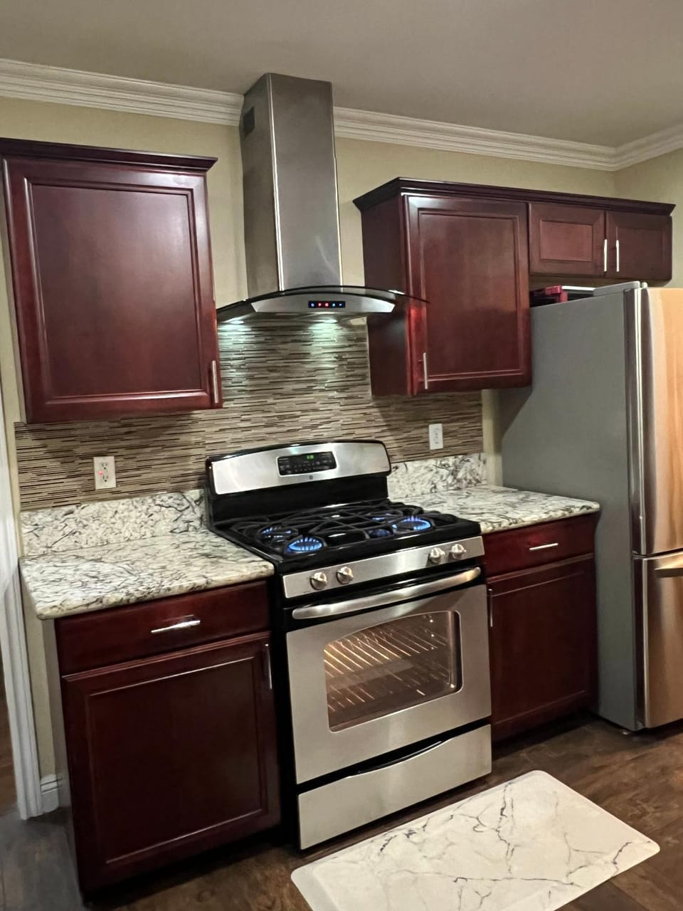 Kitchen or kitchenette, Kitchen or kitchenette, Quiet street view, oven, stove, kitchen