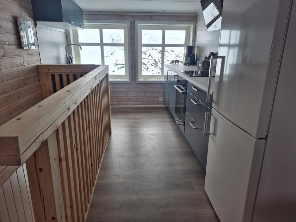 Kitchen or kitchenette, dishwasher, oven, stove