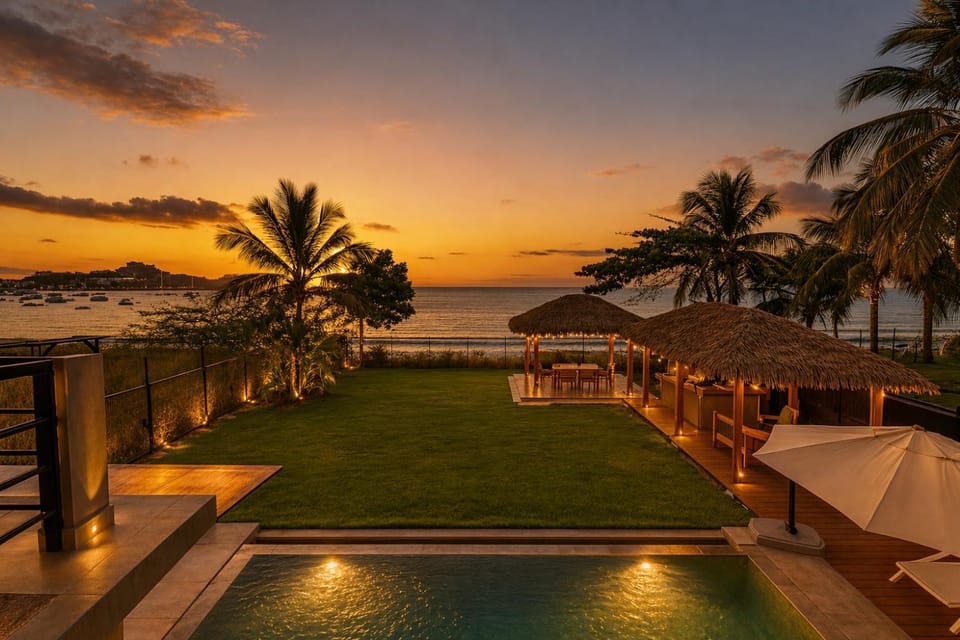 Luxury Beachfront Estate w Private Chef, Full StaffConcierge Resort Amenities Villa in Guanacaste Province
