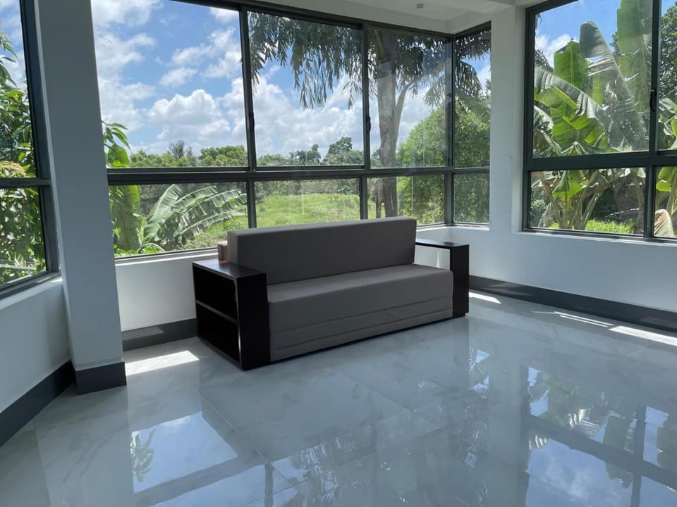 Balcony/Terrace, Living room, Seating area, Garden view