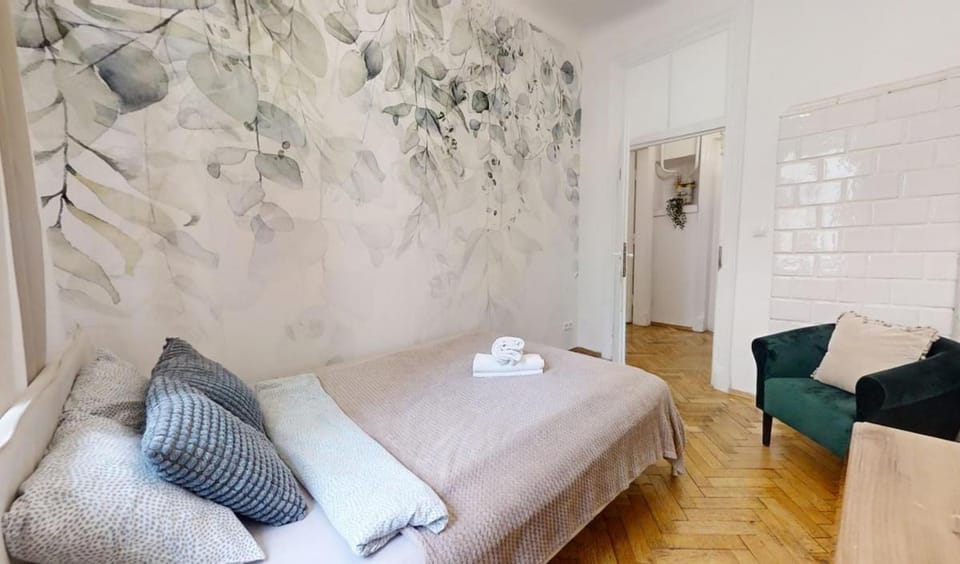 Flowers Apartment in the Tenement Apartment in Warsaw