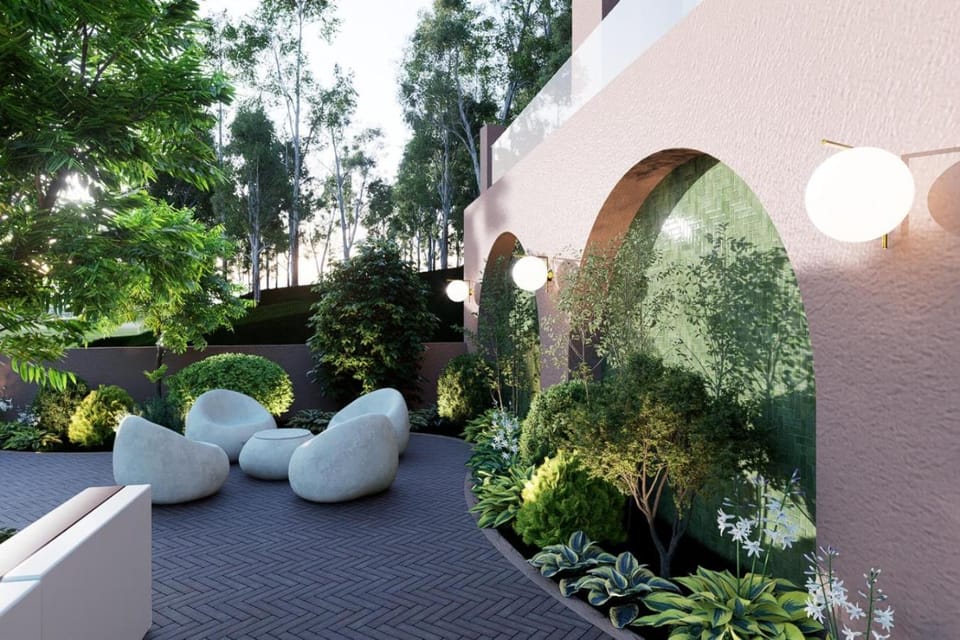 Patio, Spring, Day, Garden, Living room, Seating area, Garden view