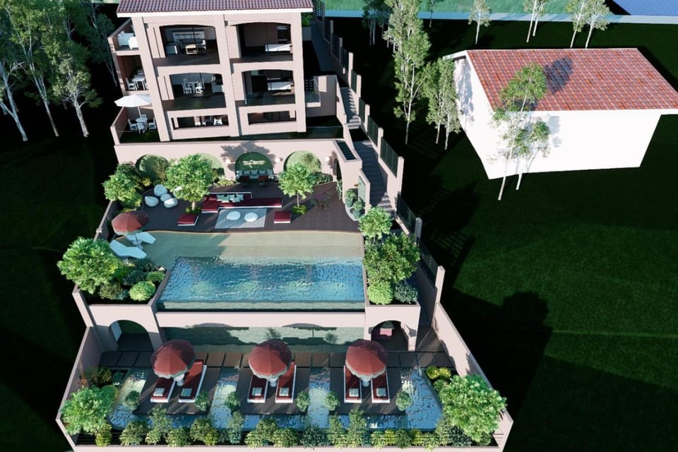 Property building, Day, Garden view, Pool view, Swimming pool
