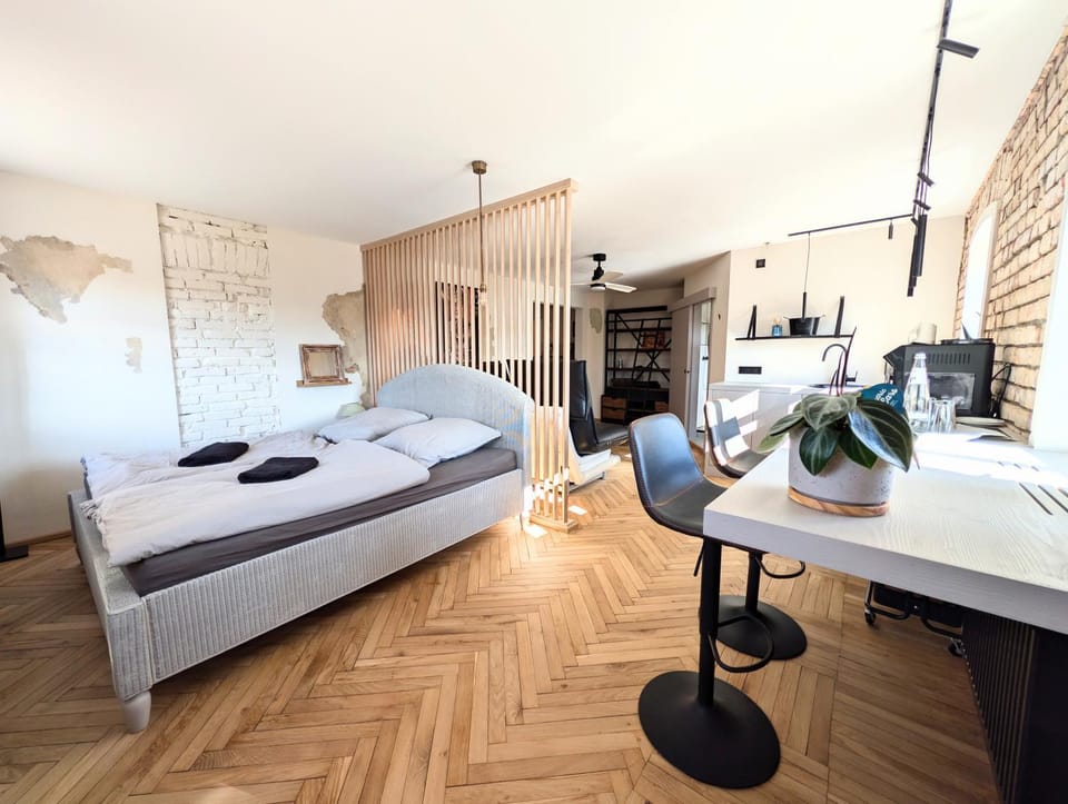 Bed, Living room, Photo of the whole room