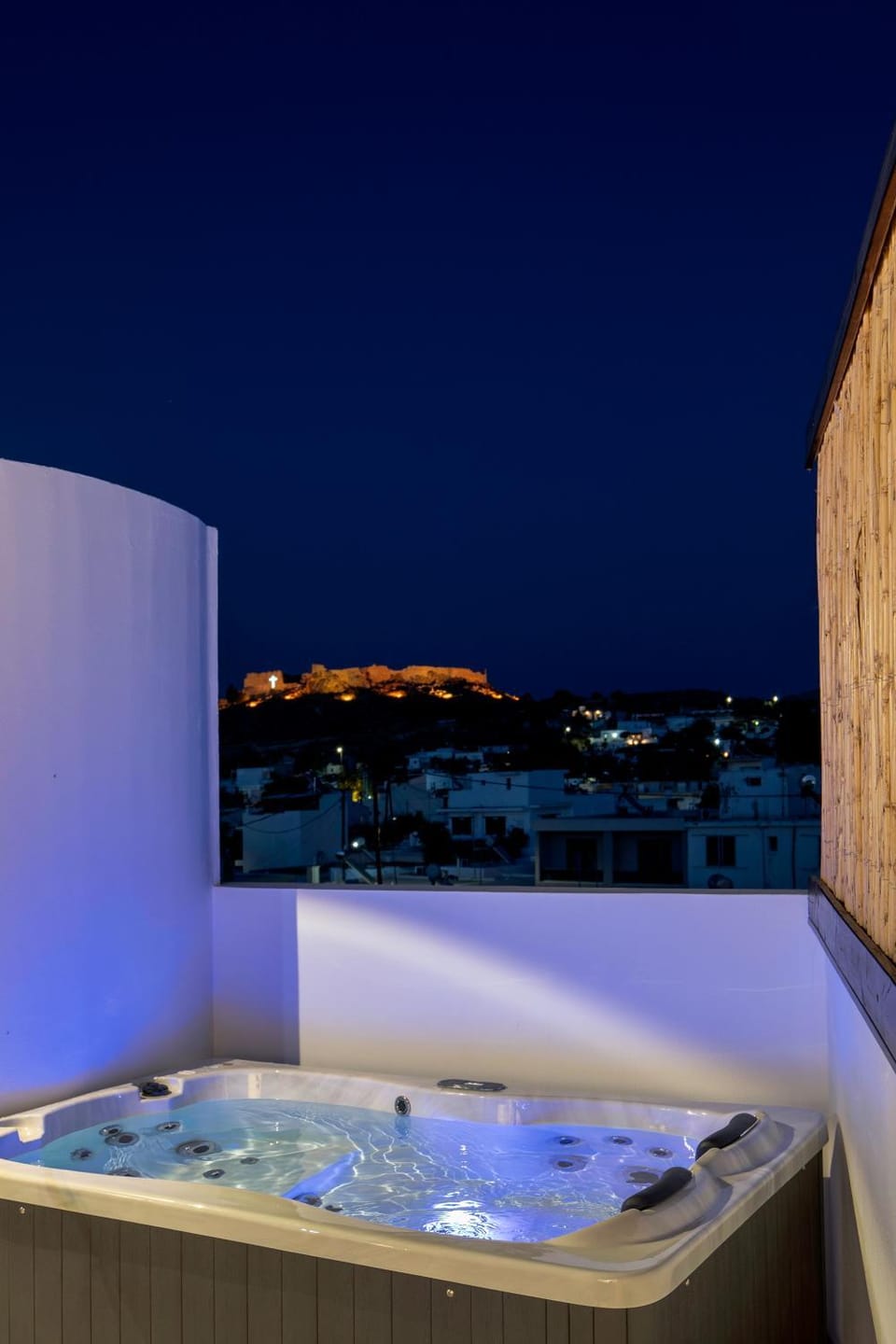 Night, Natural landscape, Hot Tub