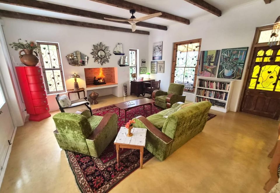 Living room, fireplace