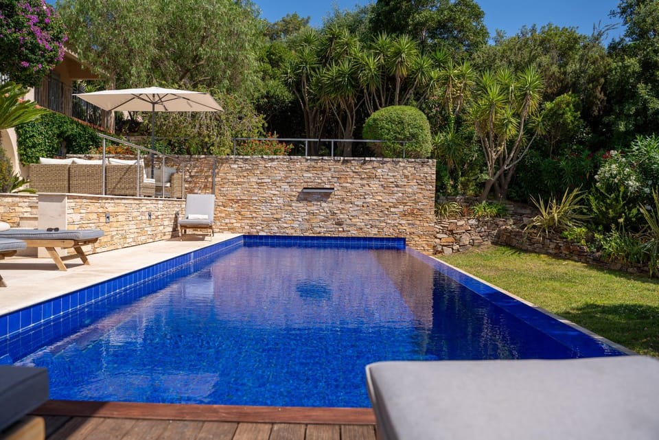 Property building, Living room, Swimming pool