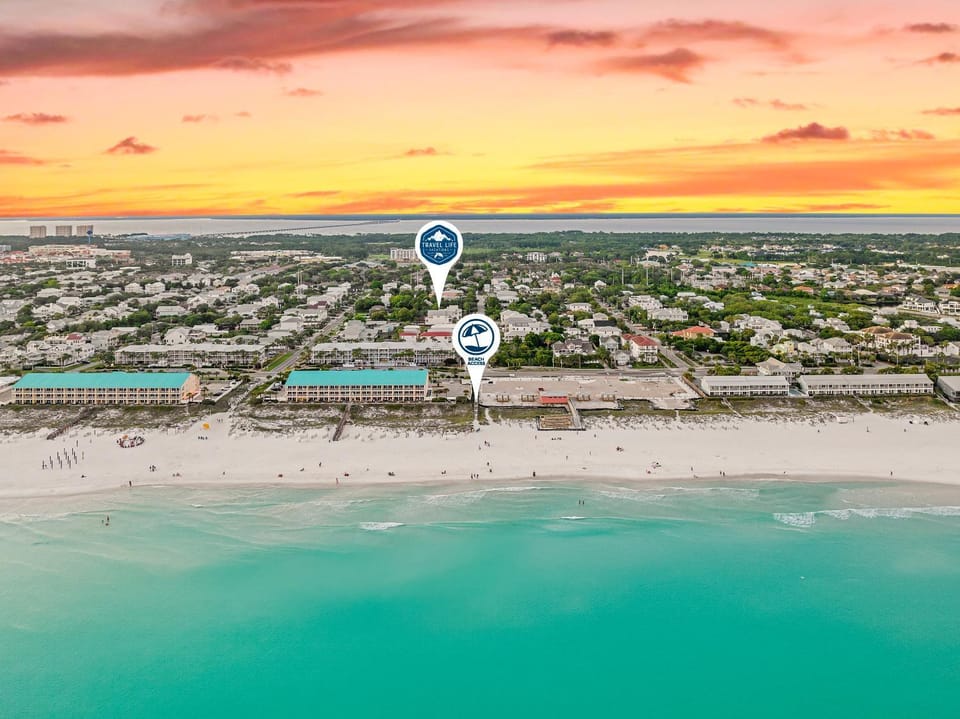 Day, Bird's eye view, Beach, Sea view, Sunset