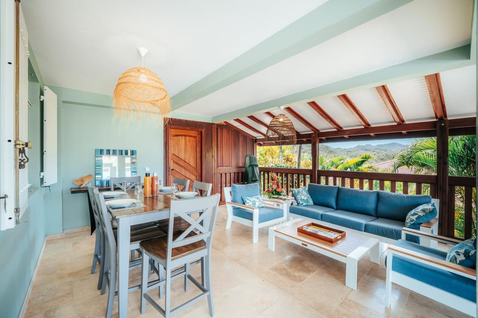 Patio, Living room, Dining area