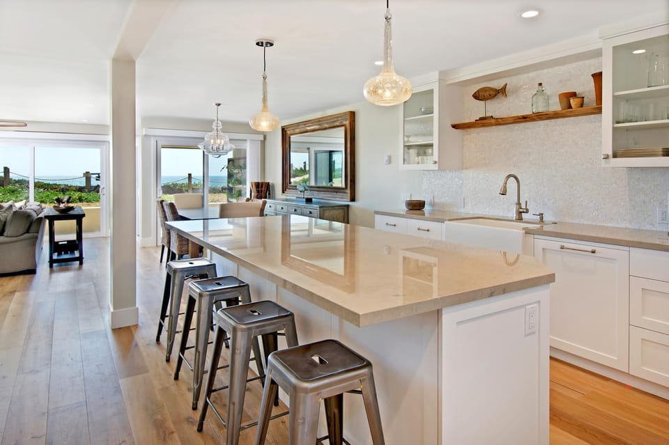 Stairs down to the beach, tennis court, gym, spa, and pool!- Ocean Front Gem House in Solana Beach