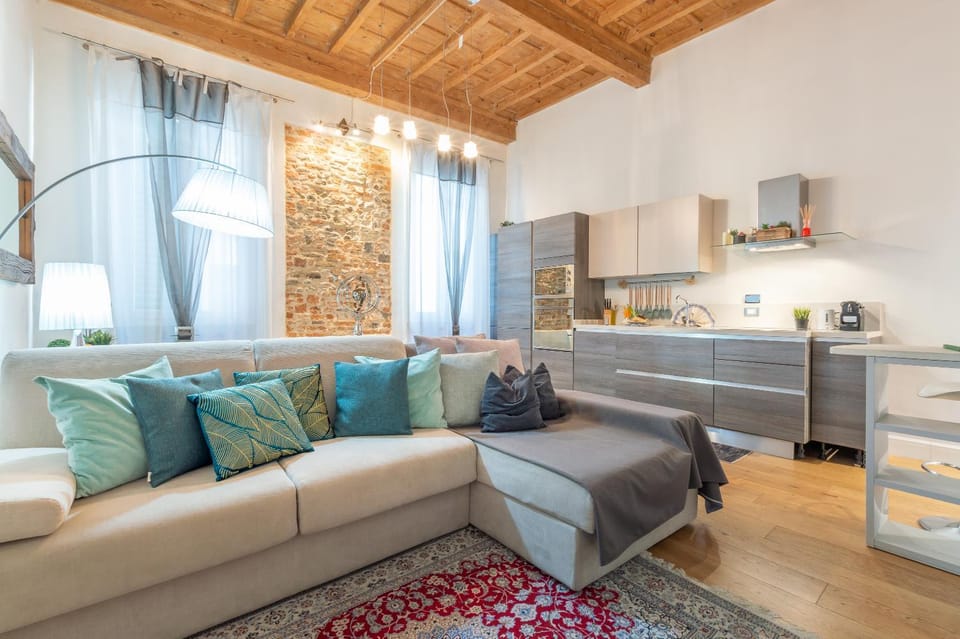 Living room, kitchen