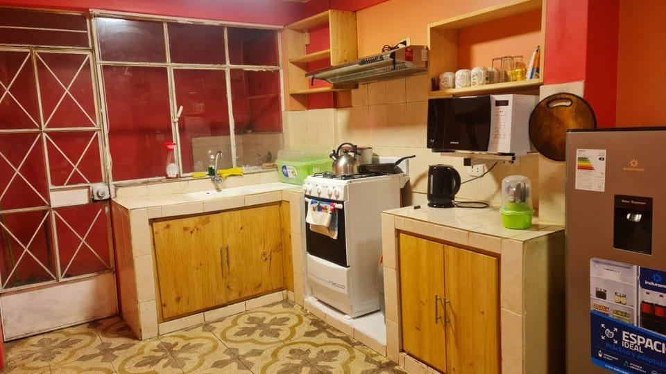 Kitchen or kitchenette, oven, stove