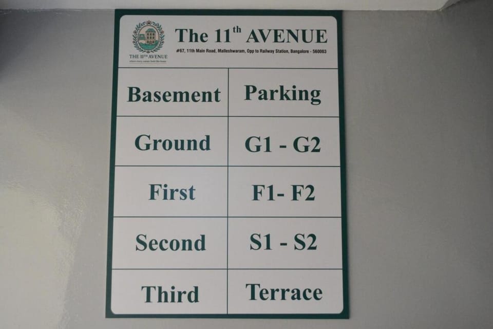 The 11th Avenue S1 Apartment in Bengaluru