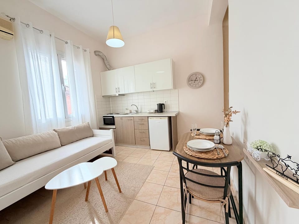 Living room, kitchen