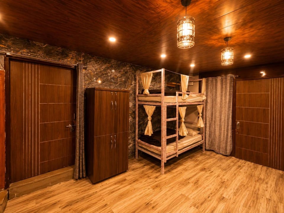 Bed, Photo of the whole room, bunk bed, wardrobe