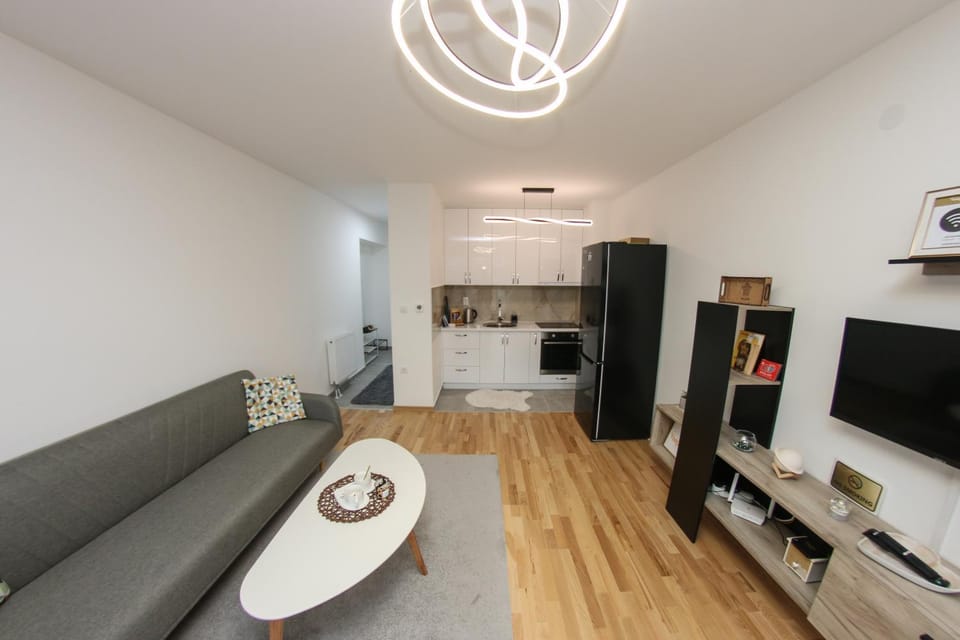 Living room, kitchen