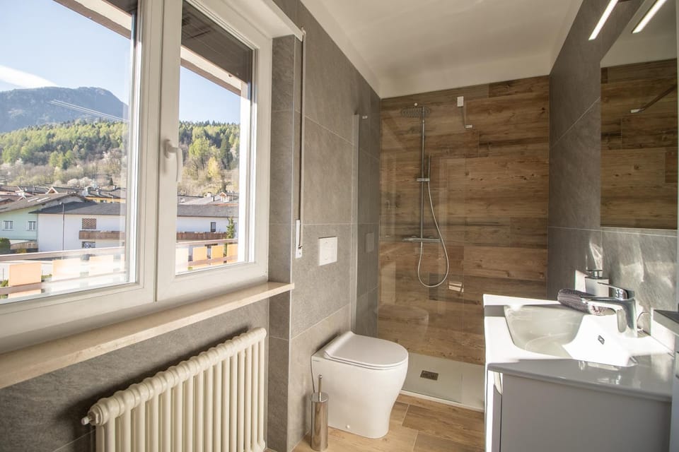 Shower, Toilet, Natural landscape, Bathroom, Mountain view