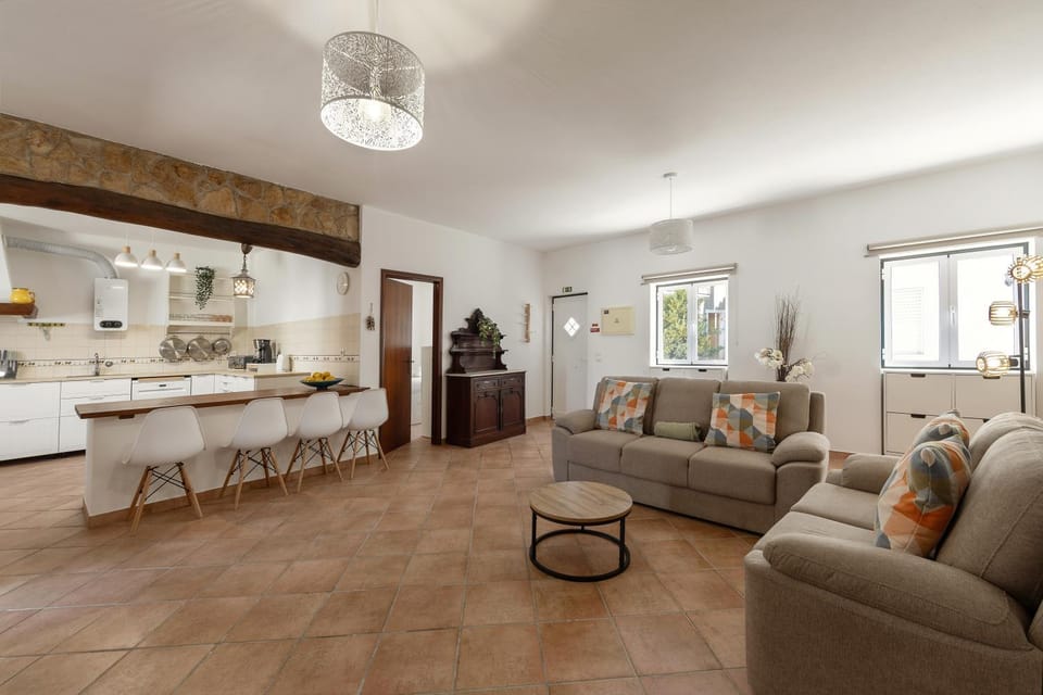 Kitchen or kitchenette, Living room, Seating area, Dining area, stove