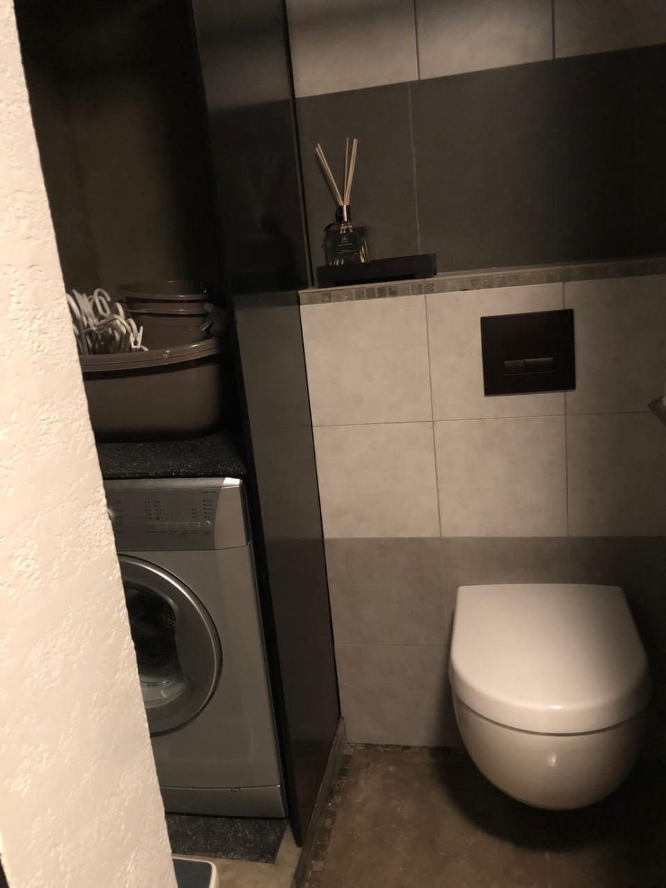 Toilet, washing machine, dryer