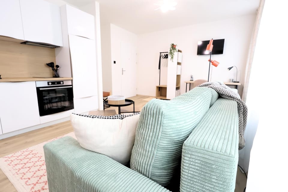 Living room, kitchen