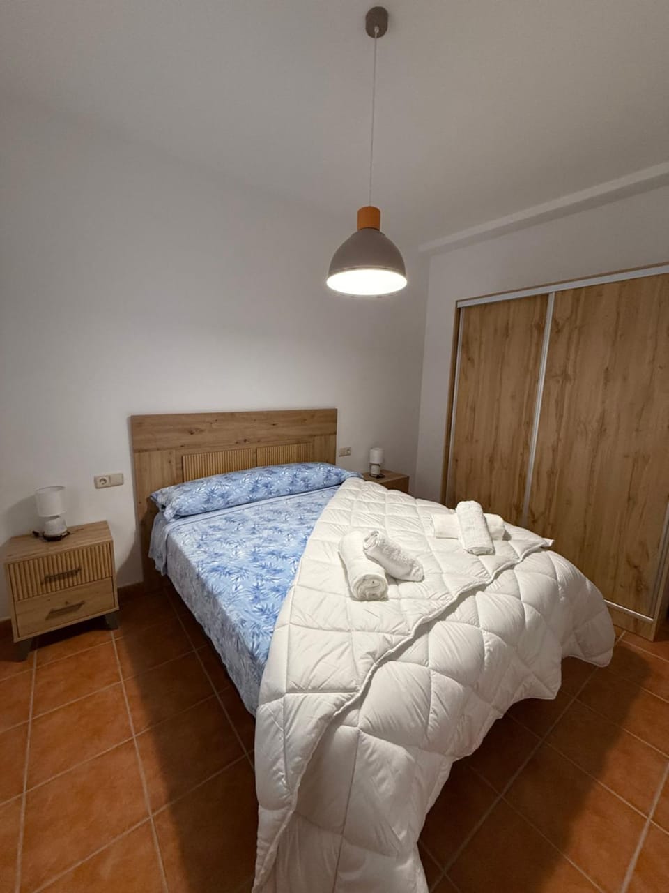 Bed, Photo of the whole room, Bedroom, towels, wardrobe