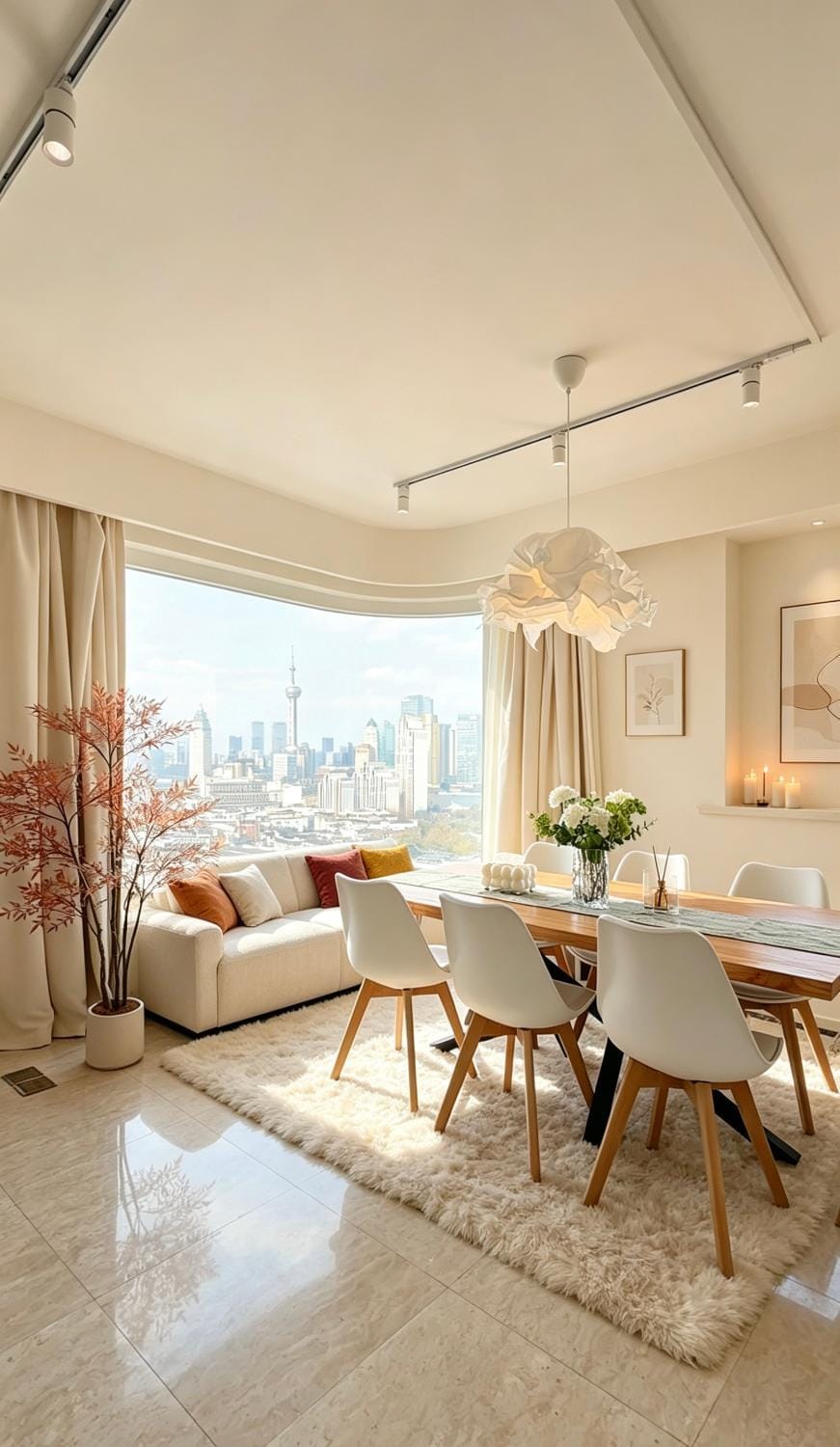 Living room, Seating area, Dining area