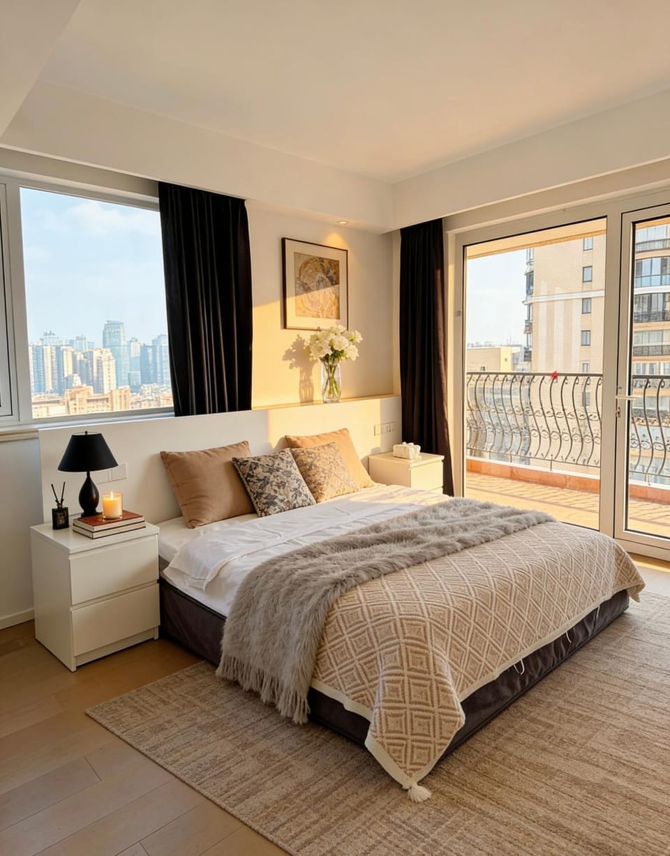 Bed, View (from property/room), Balcony/Terrace, Bedroom