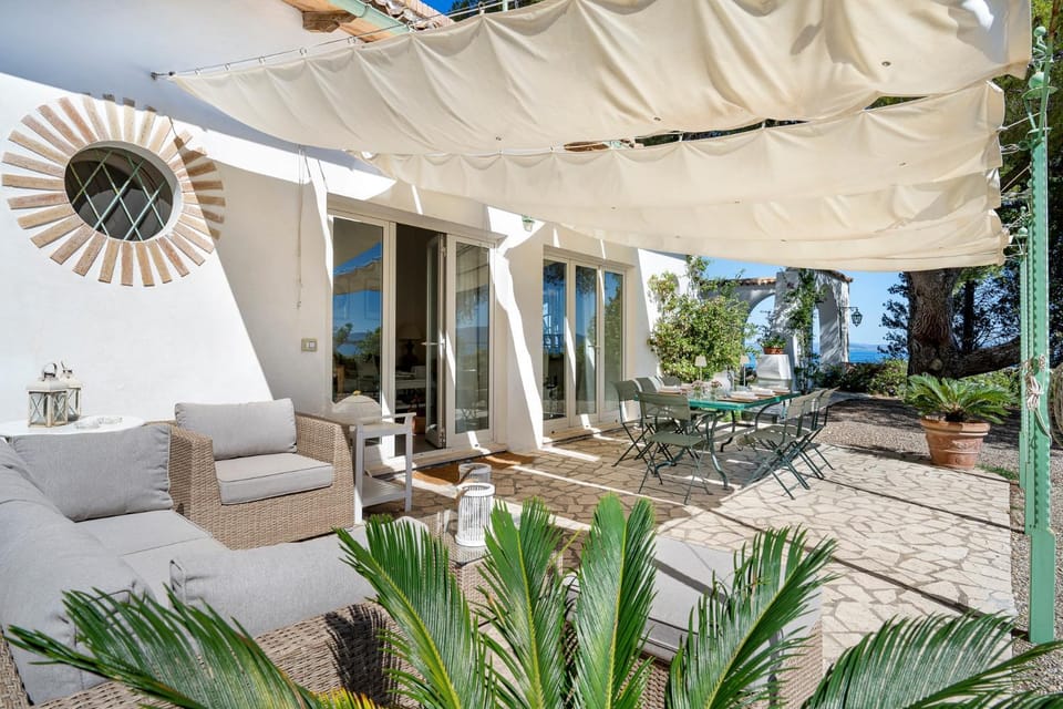 Property building, Patio, Spring, Day, Garden, View (from property/room), Garden view, sunbed