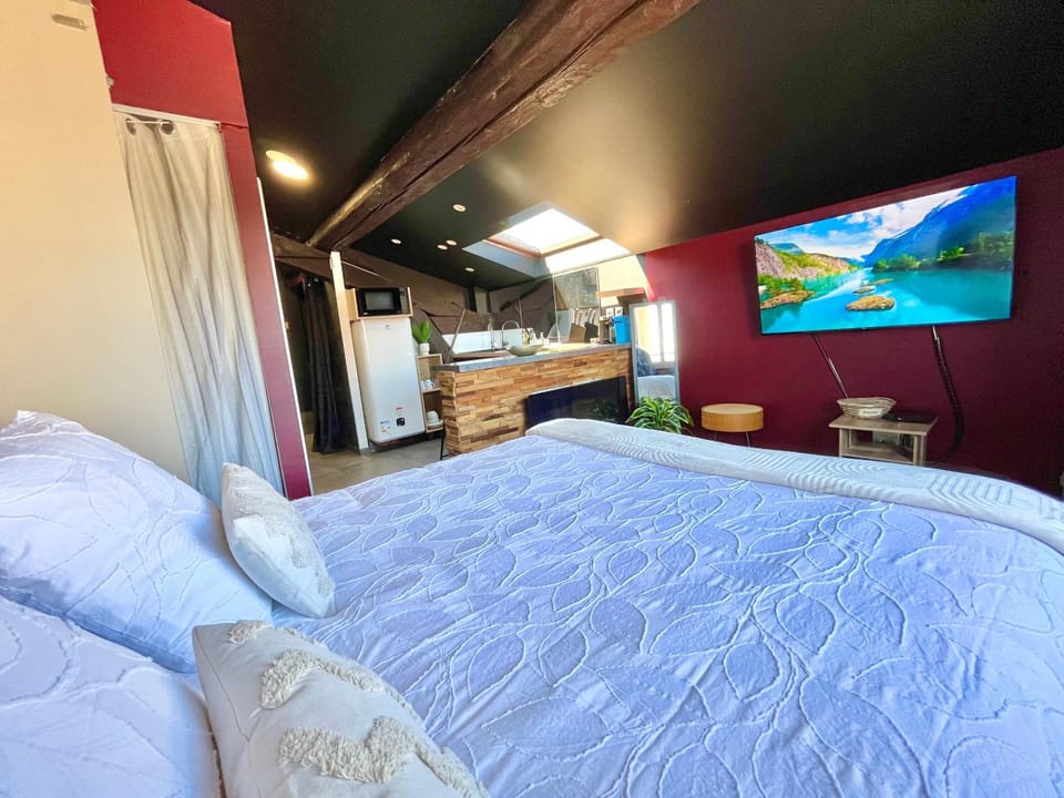 Bed, TV and multimedia, Photo of the whole room, heating, towels, kitchen