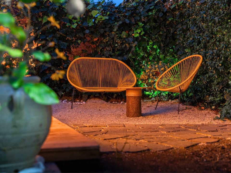 Night, Garden, Garden view