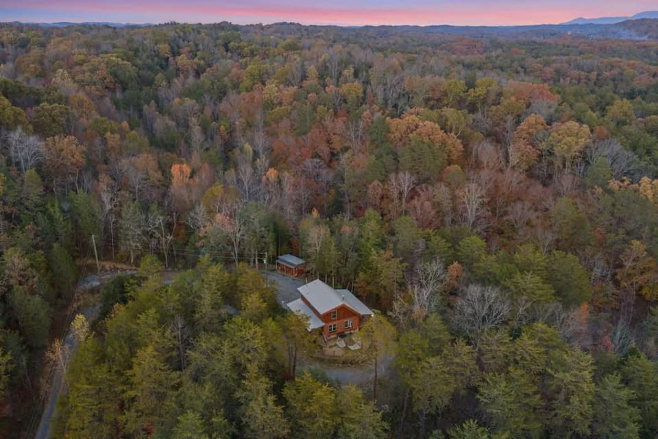 Log Cabin Retreat Spa BBQ Hammocks Dogs Games Cabin in Sevierville