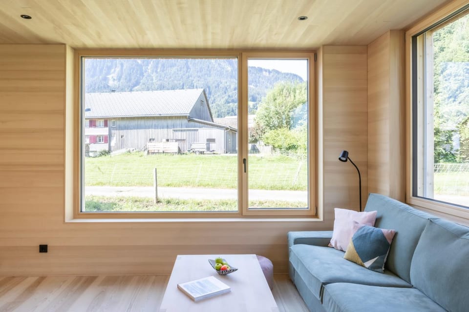 Natural landscape, Living room, Seating area, Mountain view