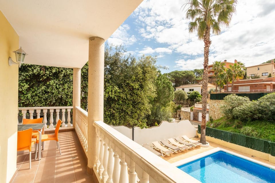 Property building, Living room, Swimming pool