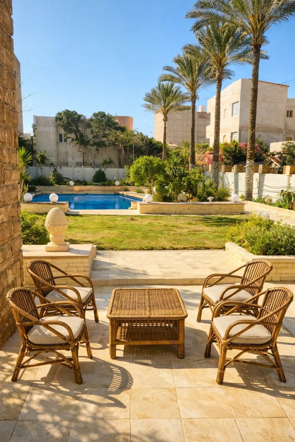 NEW! The Diplomat - High Class - Family Villa - Private Pool - Bubble bath -new AC- Up to 10 guests - 4 Min Walk to Beach Villa in Alexandria Governorate