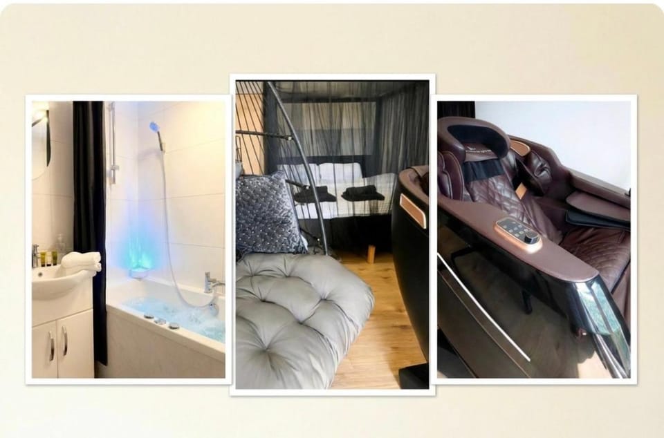 Luxury Luton airport 10 Mins retreat 4 Poster Kingsize bed ,Massage Chair ,Jacuzzi Bath,Large Balcony,24 Hour Check In ,Luton Station walking distance CONTRACTORS WELCOME,COUPLES,PROFESSIONALS Apartment in Luton