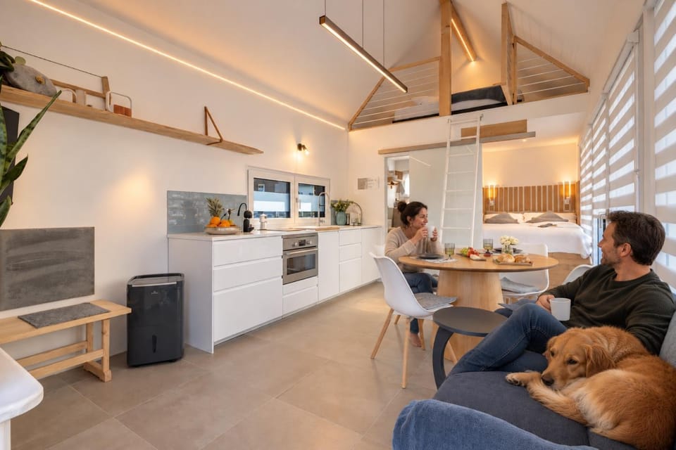 Kitchen or kitchenette, Living room, Seating area, Dining area, Guests, pet friendly