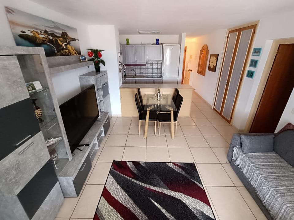 Living room, kitchen