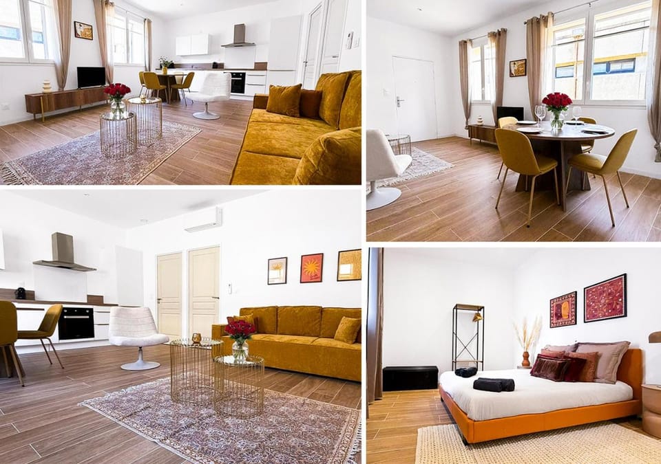 Kitchen or kitchenette, Living room, Dining area, Bedroom
